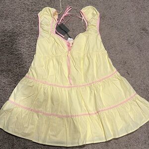 Yellow and pink women’s dress